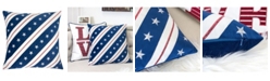 Homey Cozy Stripes Independence Day Square Decorative Throw Pillow